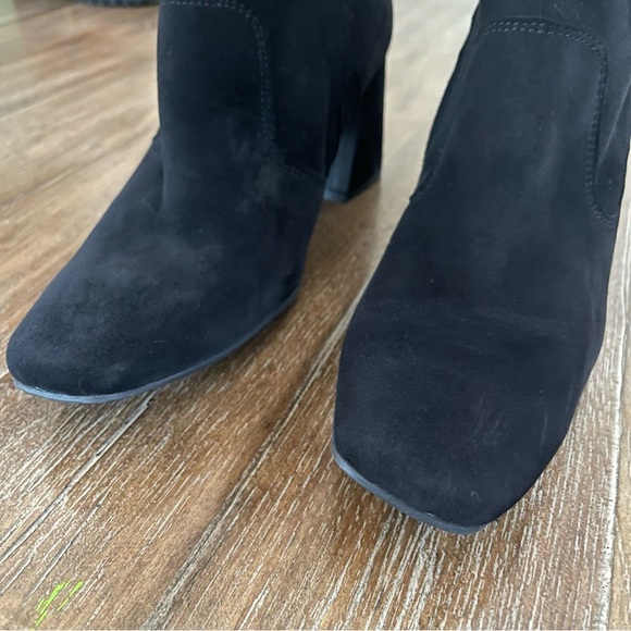 PAUL GREEN SERENA BOOT Women’s 9 Black Suede Ankle Heel Booties Square Toe - Picture 7 of 9